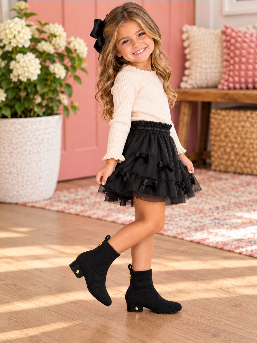 Kurt Geiger Mini Elmer Girls Bootie Black Size 12